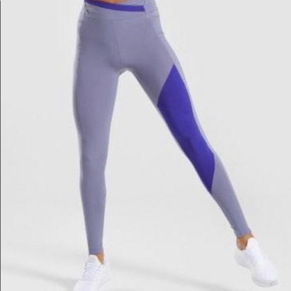 Gymshark Steel Blue/Indigo Crop Top and Leggings